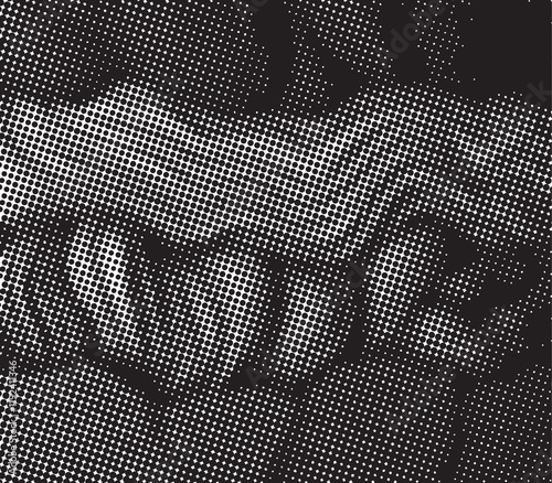 Abstract halftone black and white background
