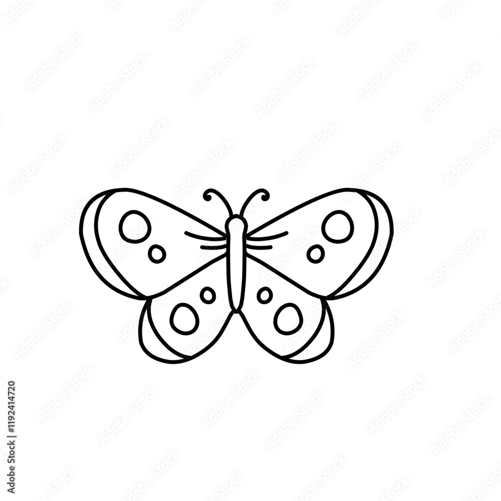 hand drawn butterfly line icon hand drawn butterfly line icon