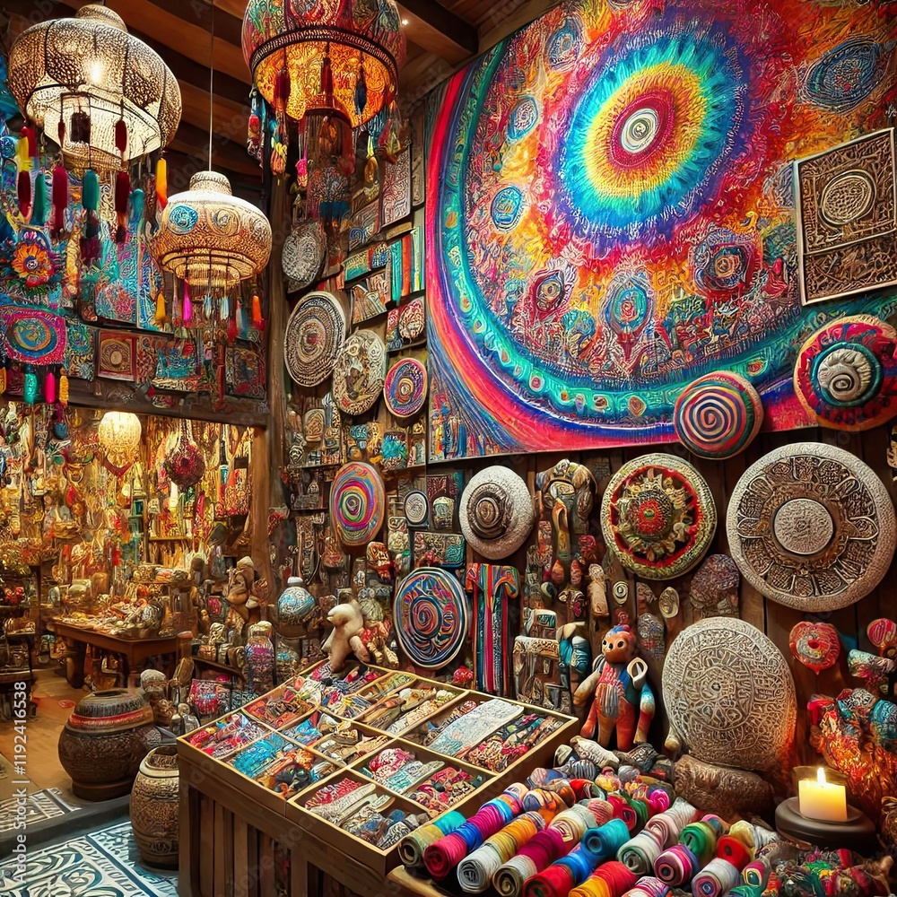 Fototapeta premium turkish lamps in the market