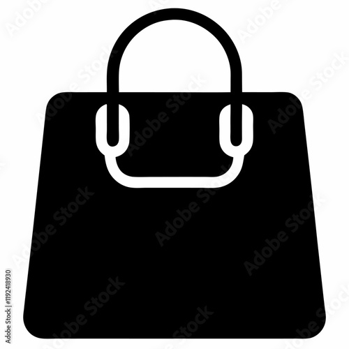 Sopping bag icon vector on white background.