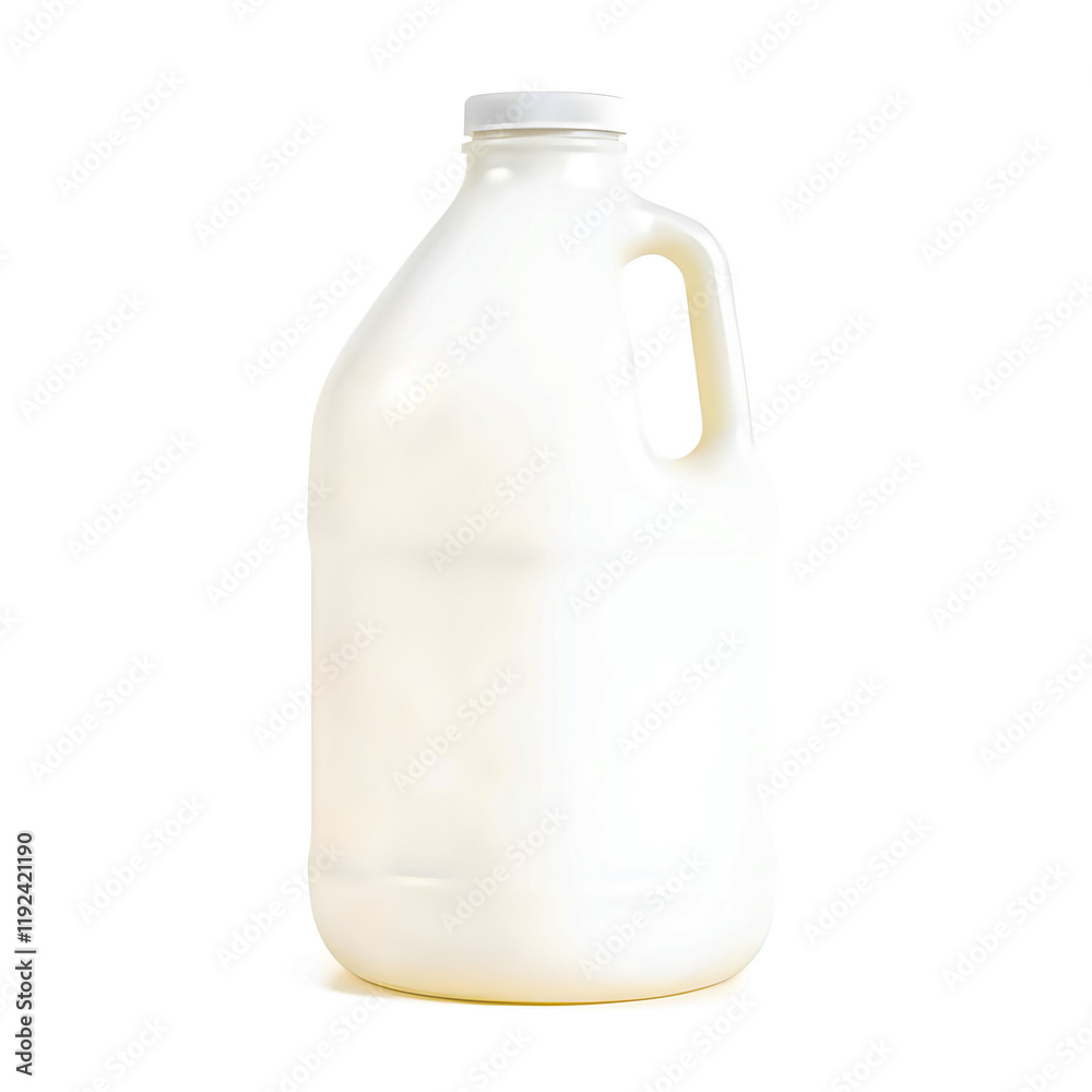 Plastic milk bottle isolated on white background. Plastic milk bottle isolated on white background.