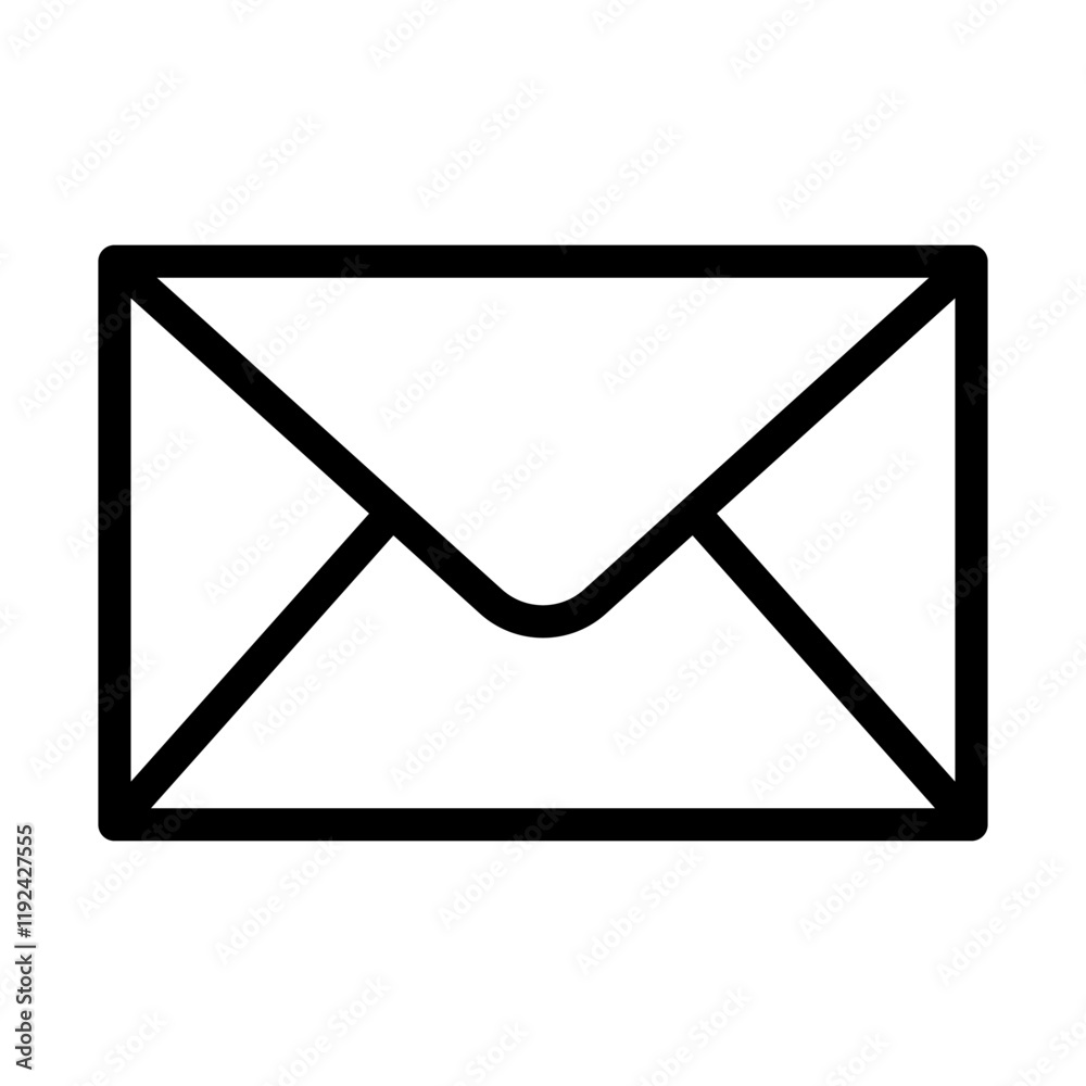 Outline email icon. Symbol of envelope. Email message icon Outline email icon. Symbol of envelope. Email message icon