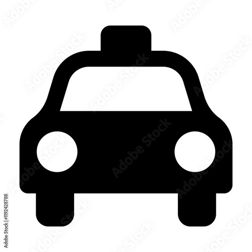 PNG Minimalist taxi silhouette, UI icon on transparent background photo