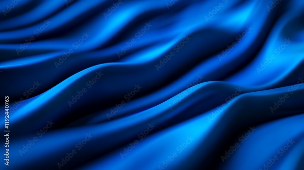 Obraz premium Abstract Blue Silk Waves: A Study in Texture and Light