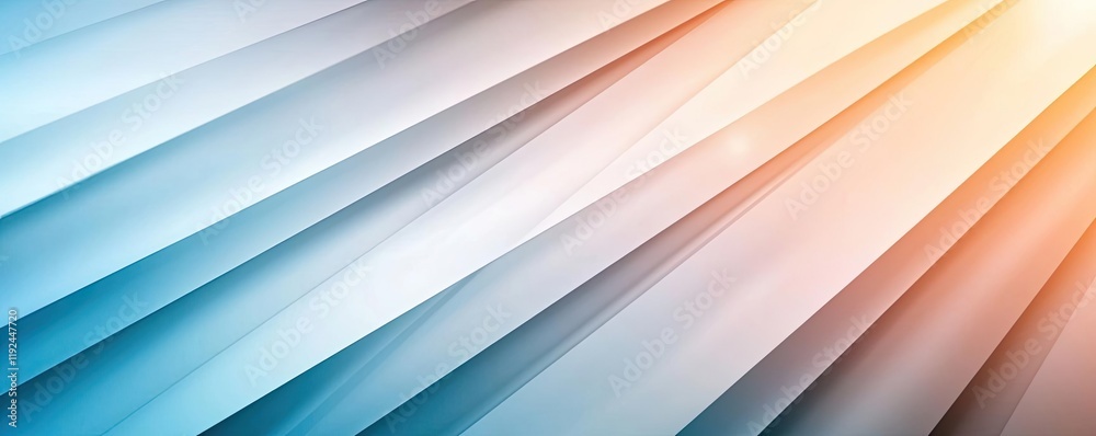Fototapeta premium Blurred abstract background idea. Abstract design with layered blue and orange stripes creating a modern visual effect.