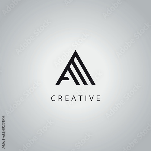 AE E A modern creative alphabet company logo design vector icon template.