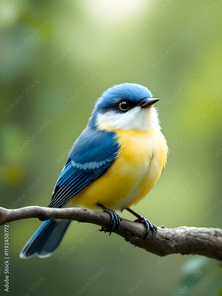 Small bird on blur background