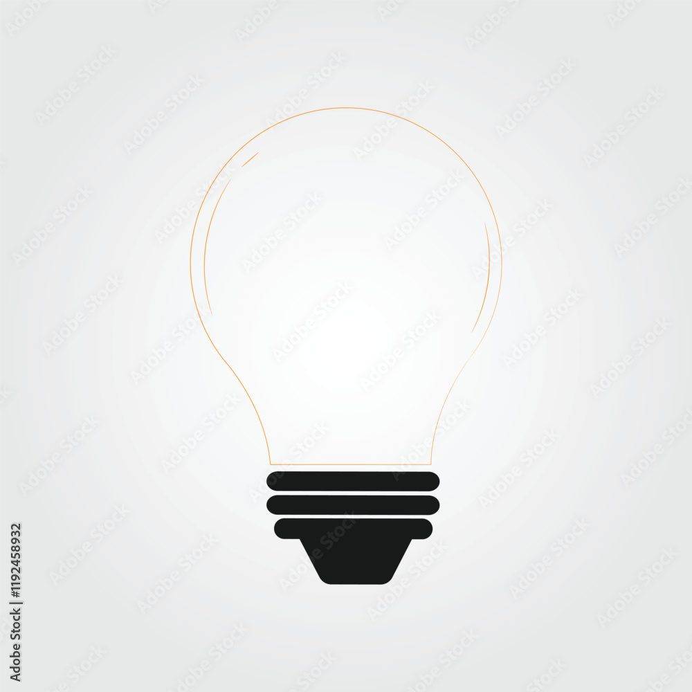Simple light bulb illustration on a plain background. Classic symbol for ideas, creativity, or illumination, perfect for educational, business, or innovation-themed designs Simple light bulb illustration on a plain background. Classic symbol for ideas, creativity, or illumination, perfect for educational, business, or innovation-themed designs