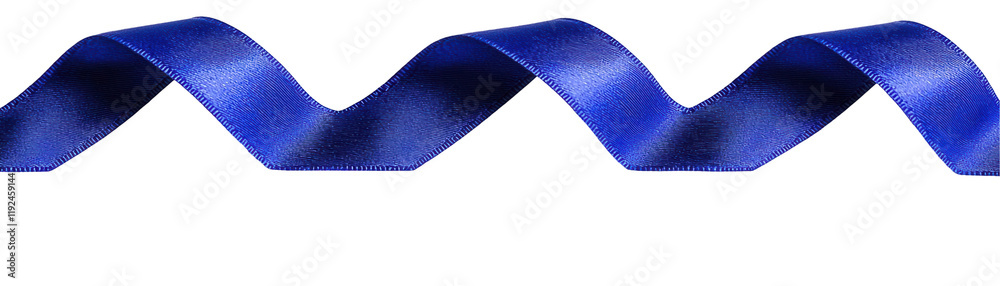 Elegant blue ribbon wave transparent background studio art creative design isolated view Elegant blue ribbon wave transparent background studio art creative design isolated view