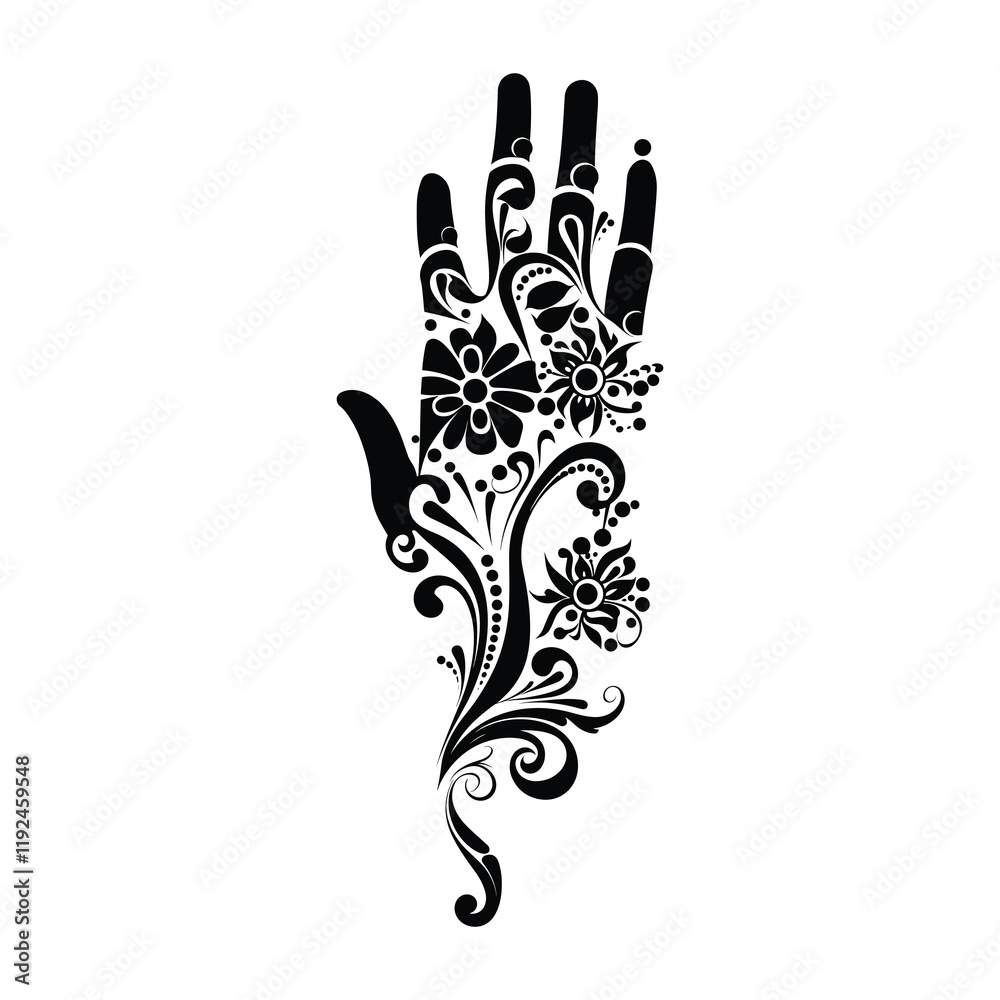 Fototapeta premium Henna design illustration