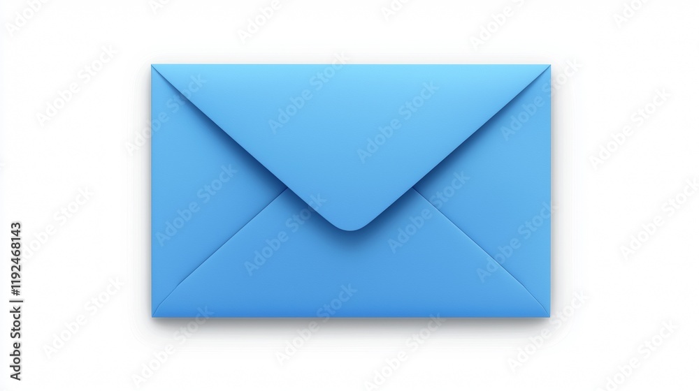 The blue envelope lying on the surface symbolizes communication and sending messages during special events.
