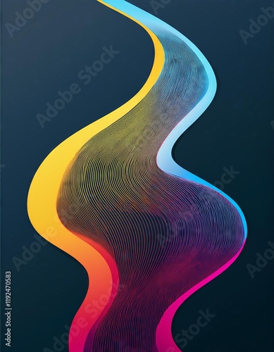 Abstract colorful wavy background. Vector illustration for your design. Eps 10