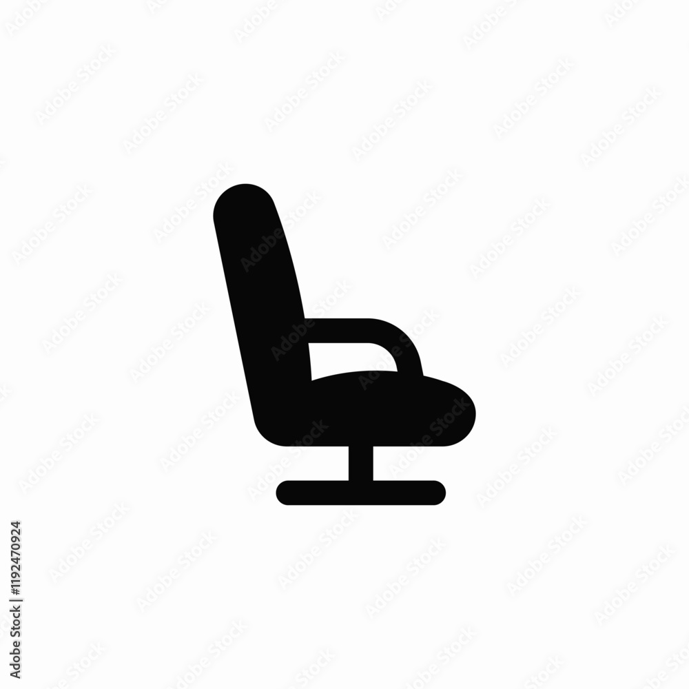 seat chair icon vector sign
seat chair icon vector sign
