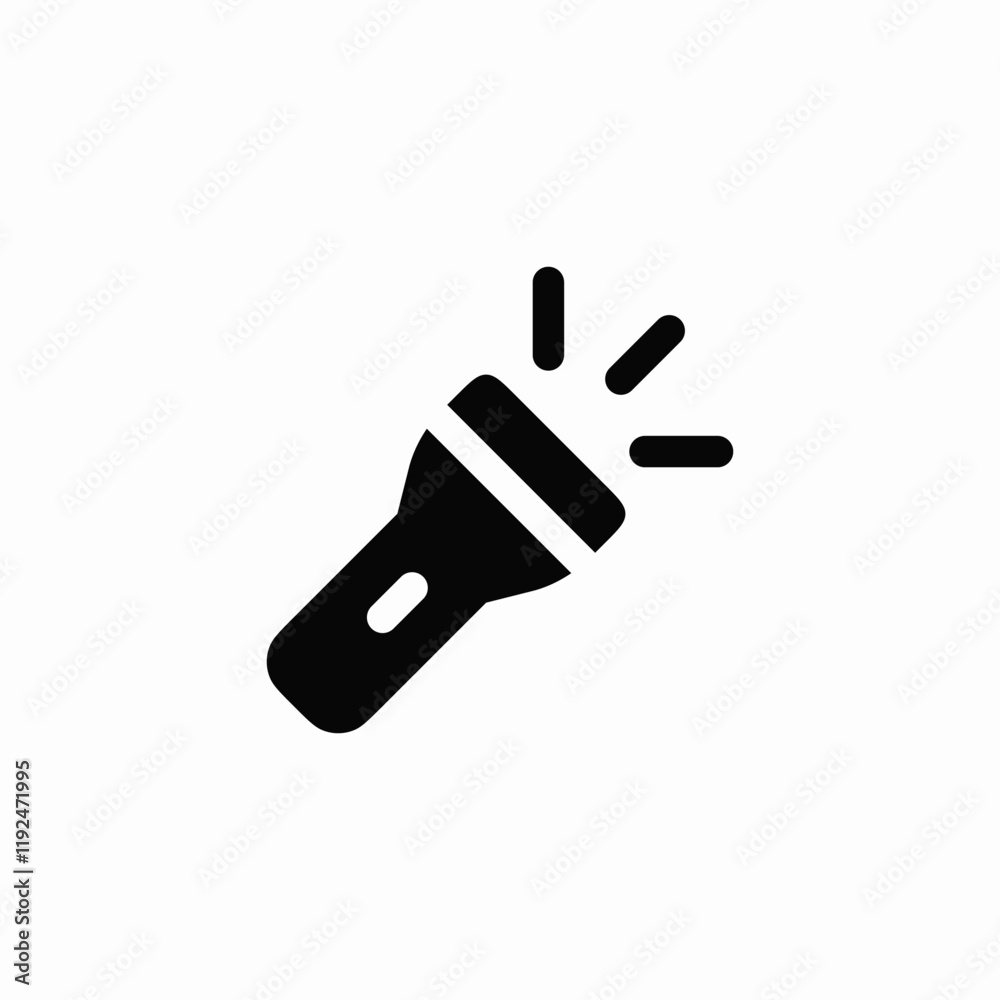 flashlight torch light icon vector sign flashlight torch light icon vector sign
