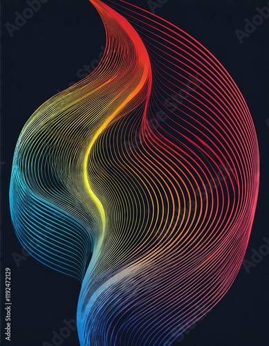 Abstract colorful wavy background. Vector illustration for your design. Eps 10