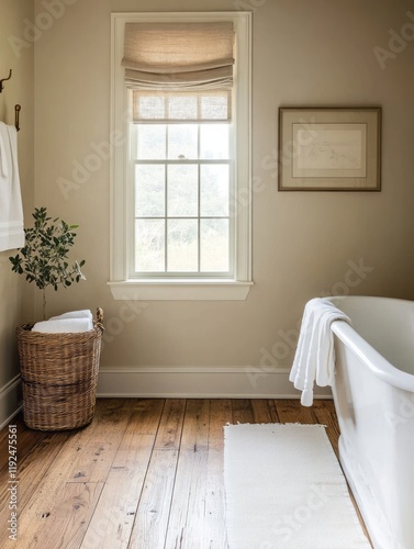 Serene Bathroom With White ...