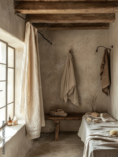Rustic Bathroom Interior De...