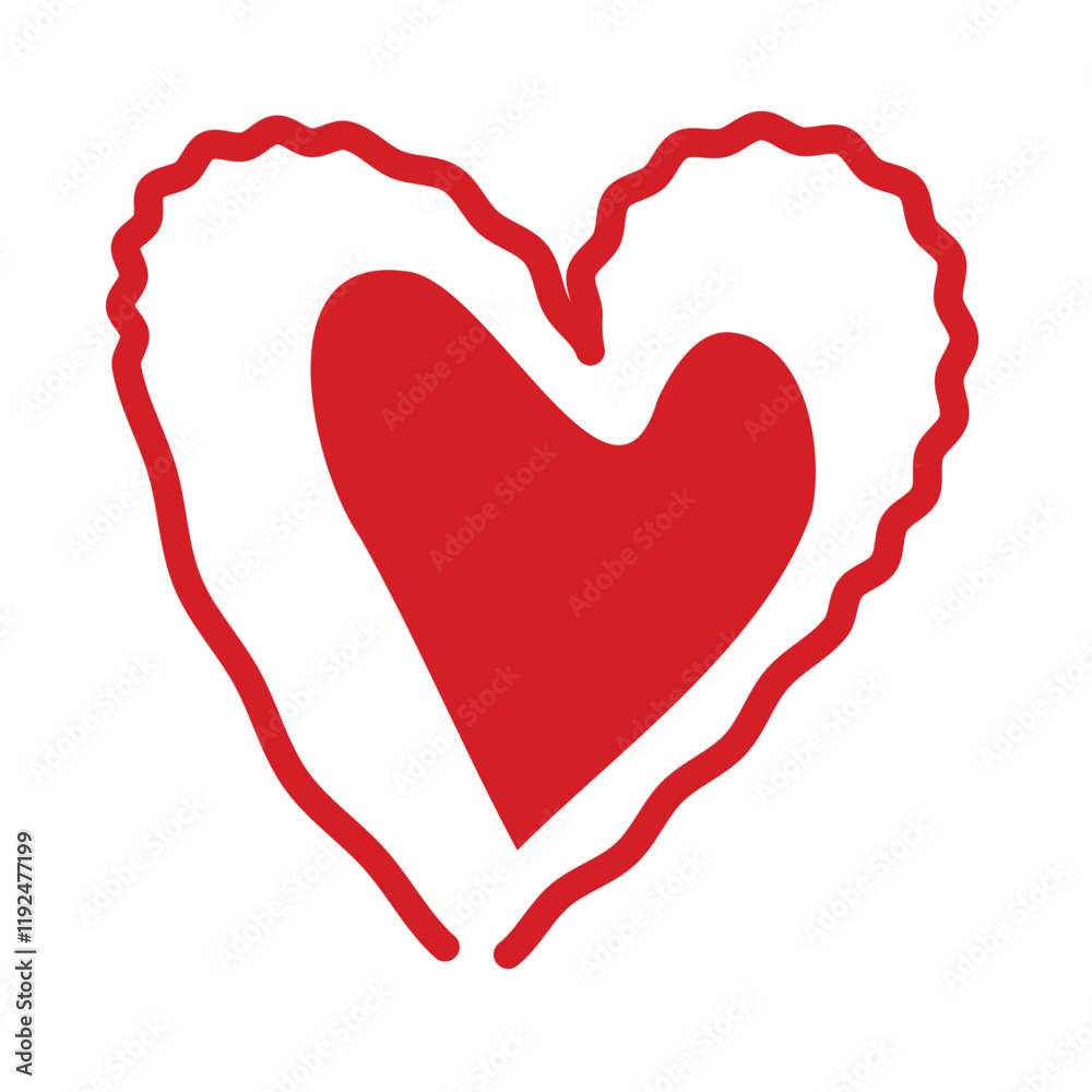 Hand Drawn Heart Illustration Hand Drawn Heart Illustration