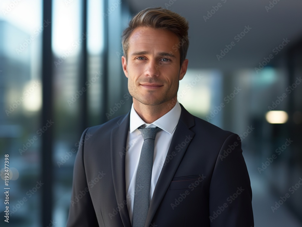 Portrait Attractive confident business man in business professional working office Portrait Attractive confident business man in business professional working office