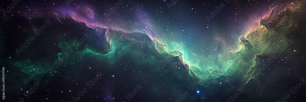 Fototapeta premium Colorful Nebula Space Background