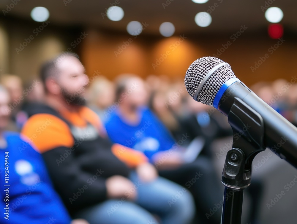 Microphone at Conference: Capturing Voices, Ideas, and Discussions