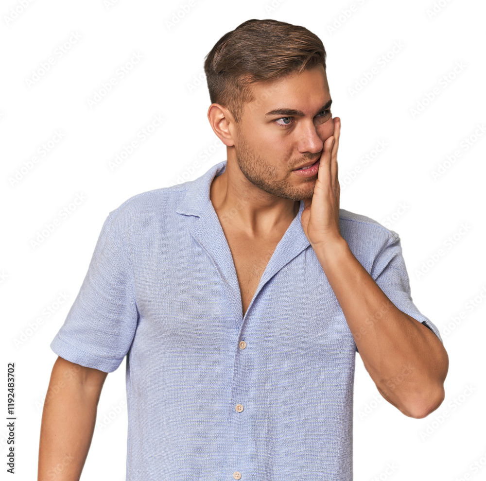 Young Caucasian man in studio Young Caucasian man in studio