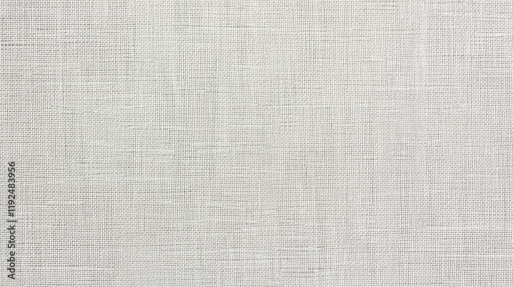 Fototapeta premium Light gray linen fabric with a subtle woven pattern