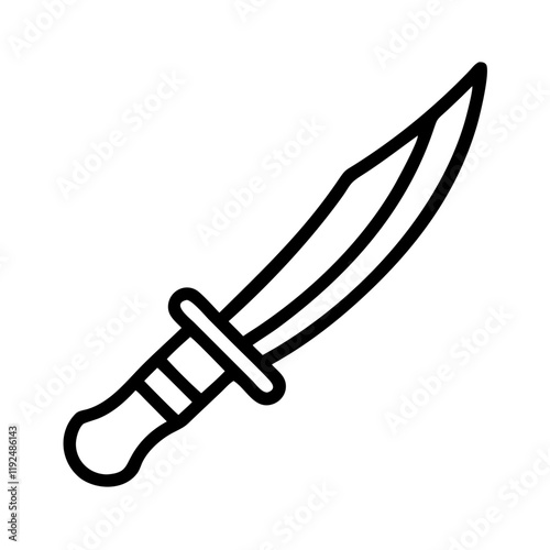 Ceremonial dagger, mystical tool, esotericism, minimalist icon