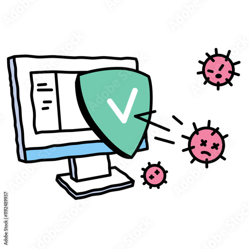 Antivirus software protecting the PC