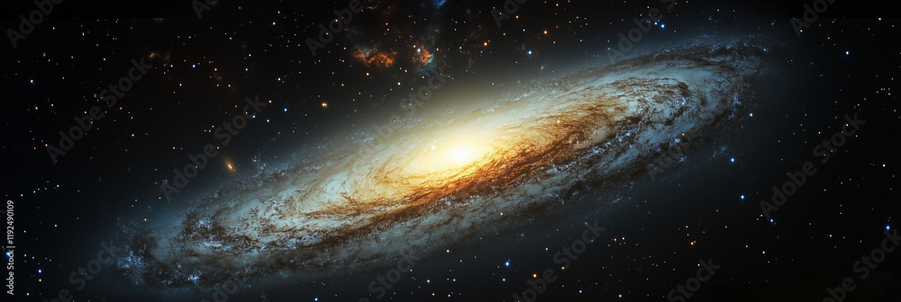 Fototapeta premium Galaxy Background with Cosmic Nebula