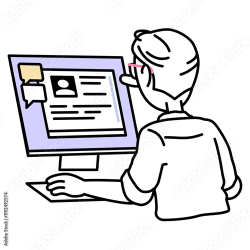 Male HR reviewing a job candidate's resume