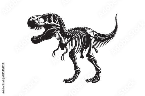 Dinosaur Skeleton silhouette Art 