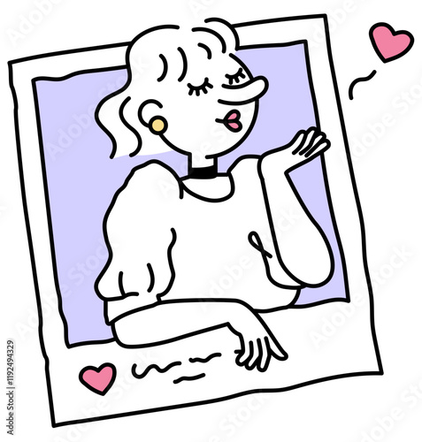Young woman sending an air kiss