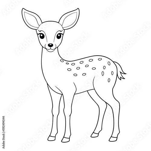 vector design silhouette of a deer little 