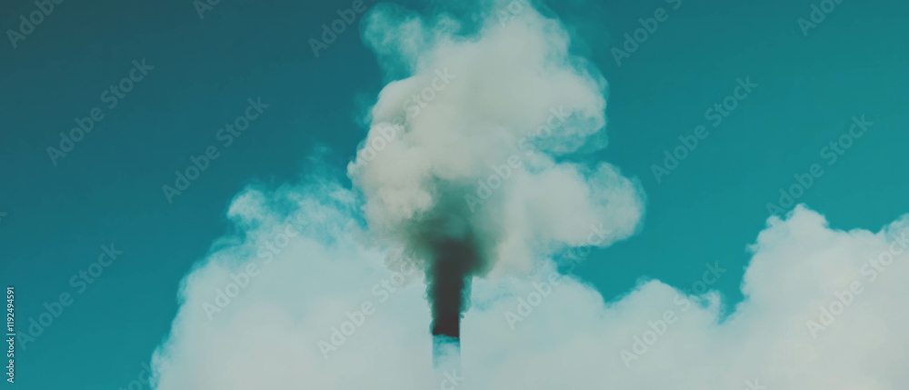 Fototapeta premium Wisps of smoke swirling gently against a soft blue backdrop creating an ethereal mood