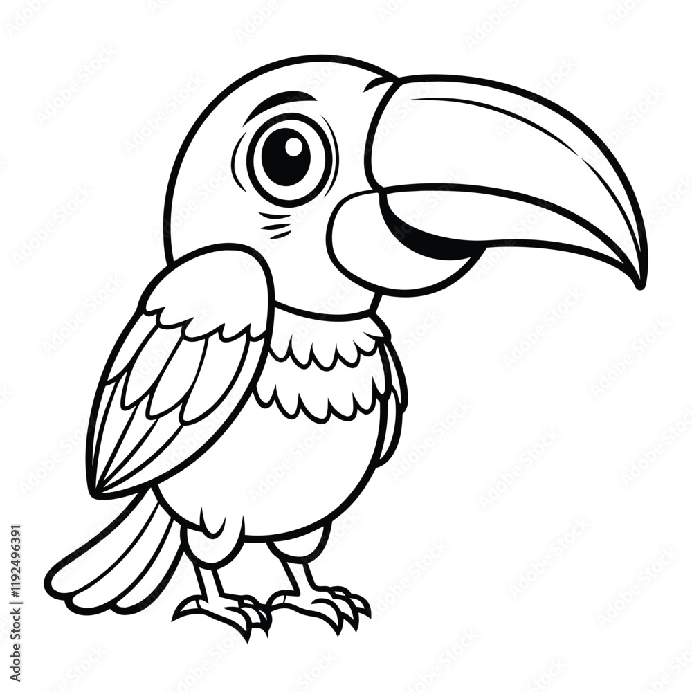 Fototapeta premium vector design silhouette of a toucan 