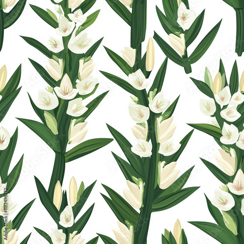 Yucca flat illustration, Yucca repetitive pattern photo