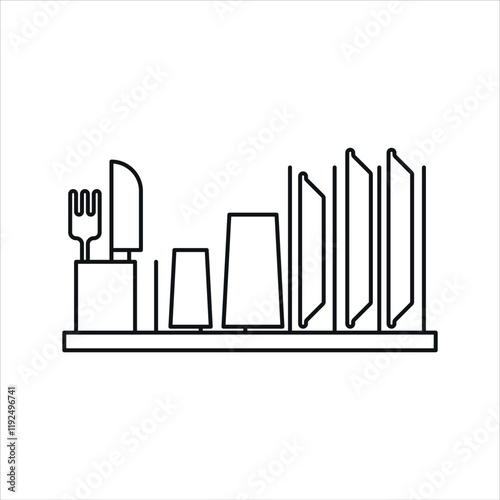 Dish rack icon.