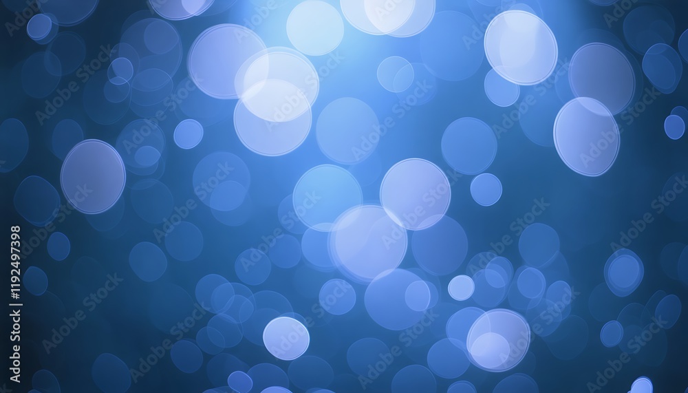 Abstract blue background with floating white and blue bokeh lights Abstract blue background with floating white and blue bokeh lights