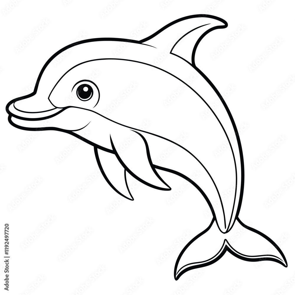 Fototapeta premium vector design silhouette of a dolphin 