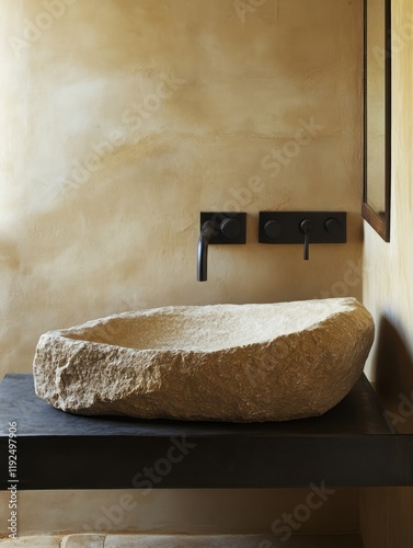 Stone Vessel Sink Modern Ba...