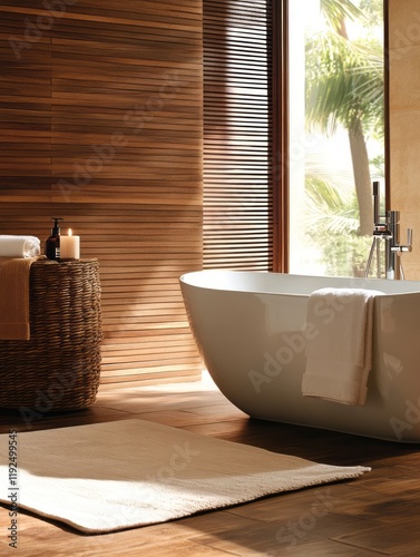 Modern bathroom design with...