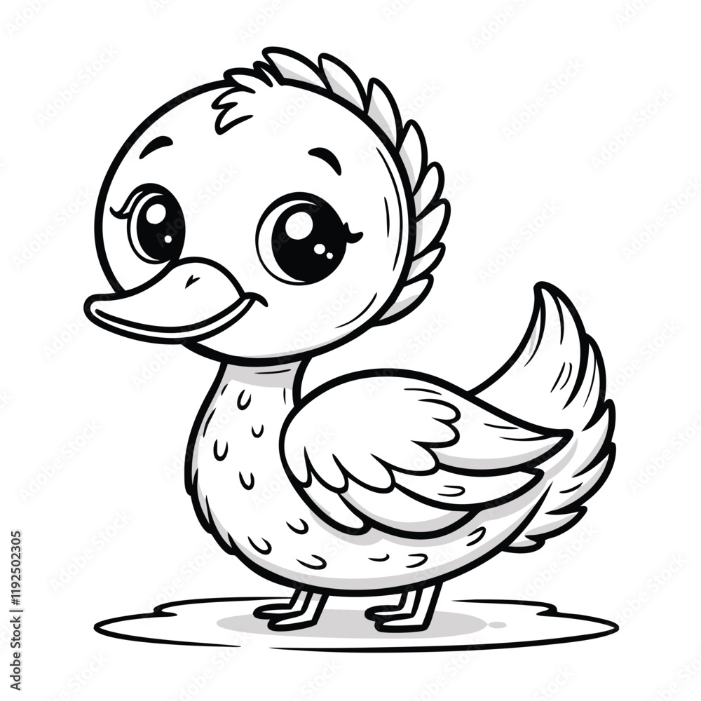 Fototapeta premium cute goose vector design silhouette 