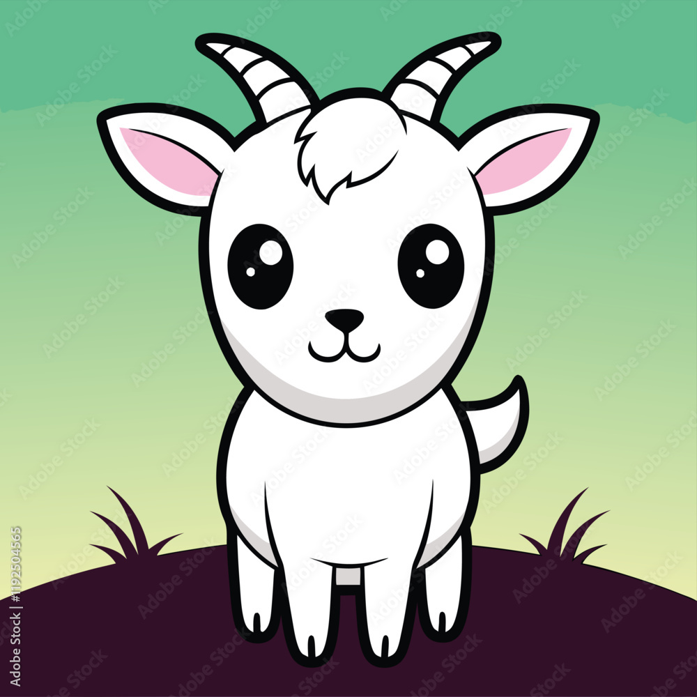 Obraz premium cute vector design of a goat 