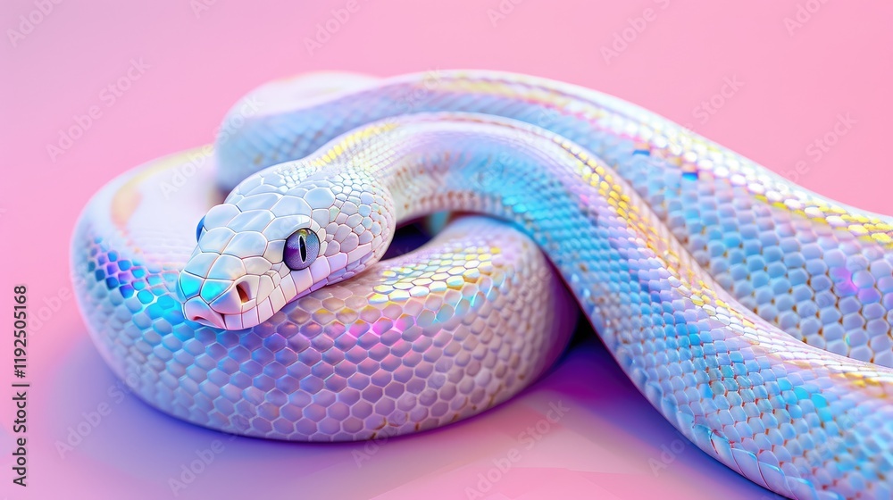 Fototapeta premium white snake