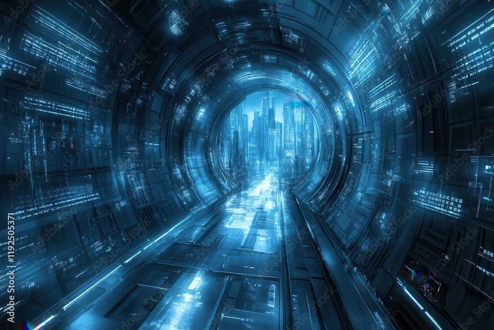 Futuristic Digital City in Virtual Reality Environment Futuristic Digital City in Virtual Reality Environment