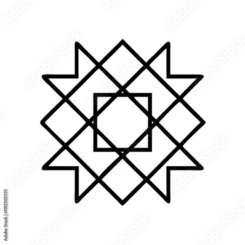 Sacred geometry patterns, mystical shapes, esotericism, minimalist icon