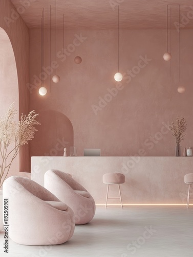 Minimalist Pink Reception A...