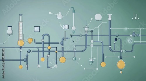 Detailed depiction of enthalpy changes a chemical reaction mechanism setting