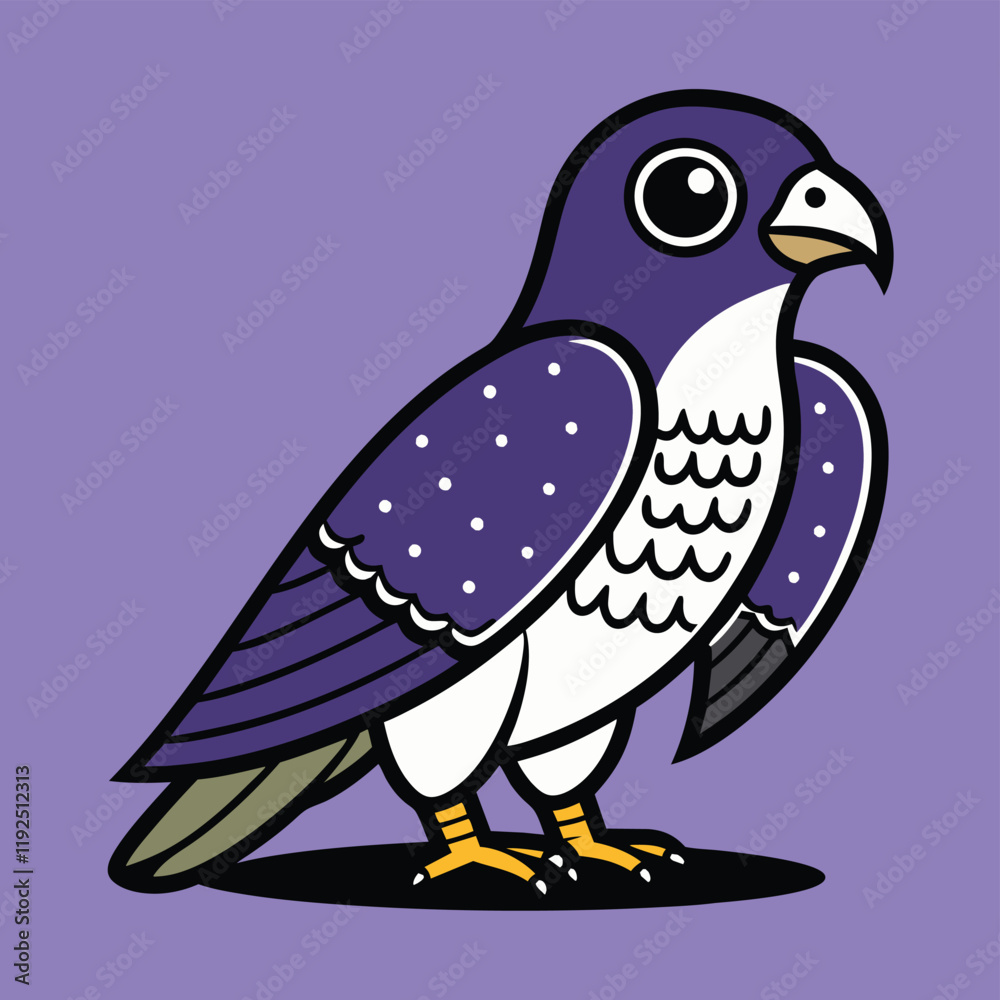 Fototapeta premium cute falcon vector design